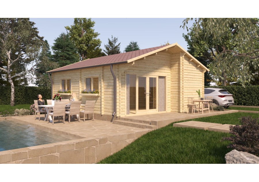 Domek letniskowy VERONA, 6.0x7.5m 44mm