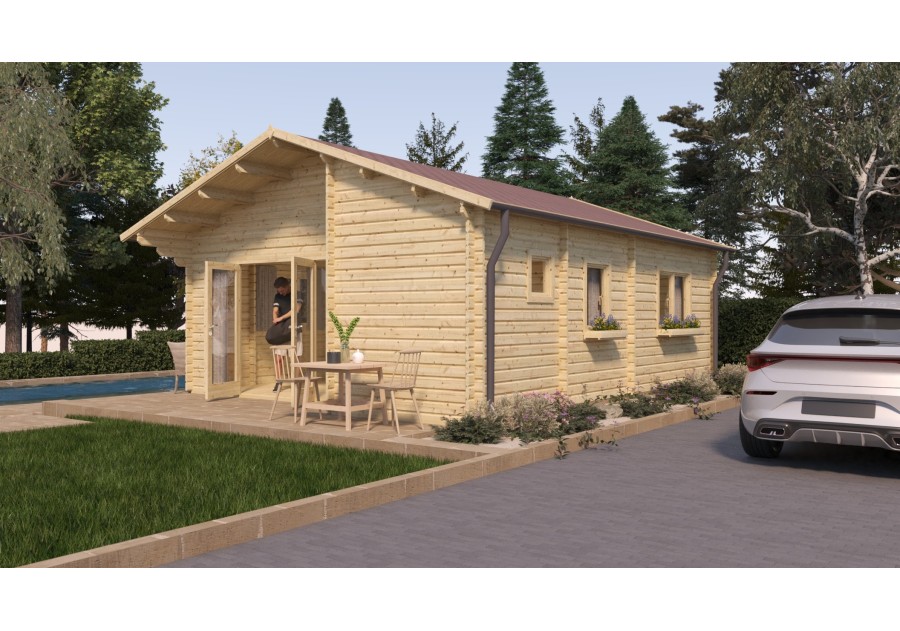 Domek letniskowy VERONA, 6.0x7.5m 44mm