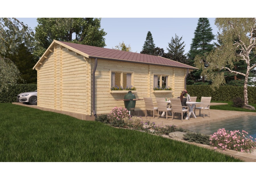 Domek letniskowy VERONA, 6.0x7.5m 44mm