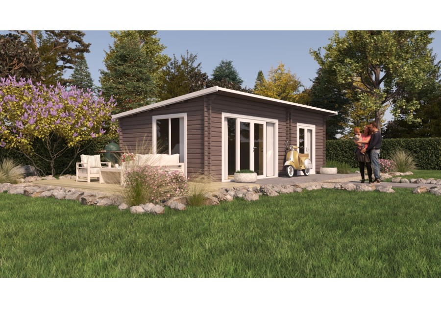 Domek letniskowy MARSYLIA, 7.6x4.1m 44mm