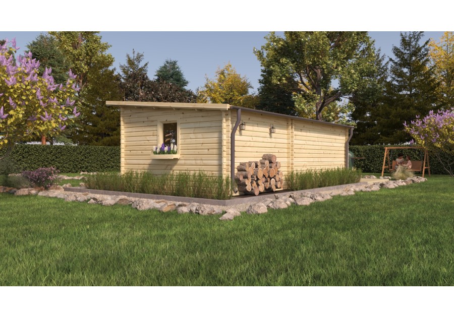 Domek letniskowy MARSYLIA, 7.6x4.1m 44mm