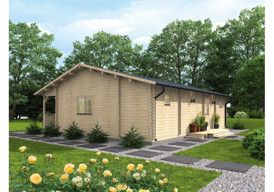 Domek letniskowy MADERA2, 10.0x7.0m 58mm