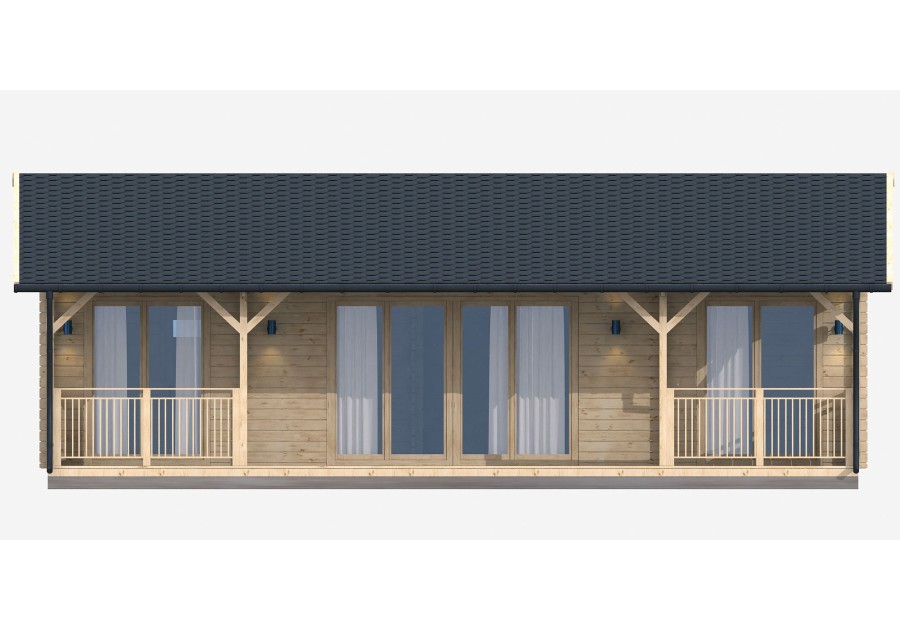 Domek letniskowy MADERA2, 10.0x7.0m 58mm