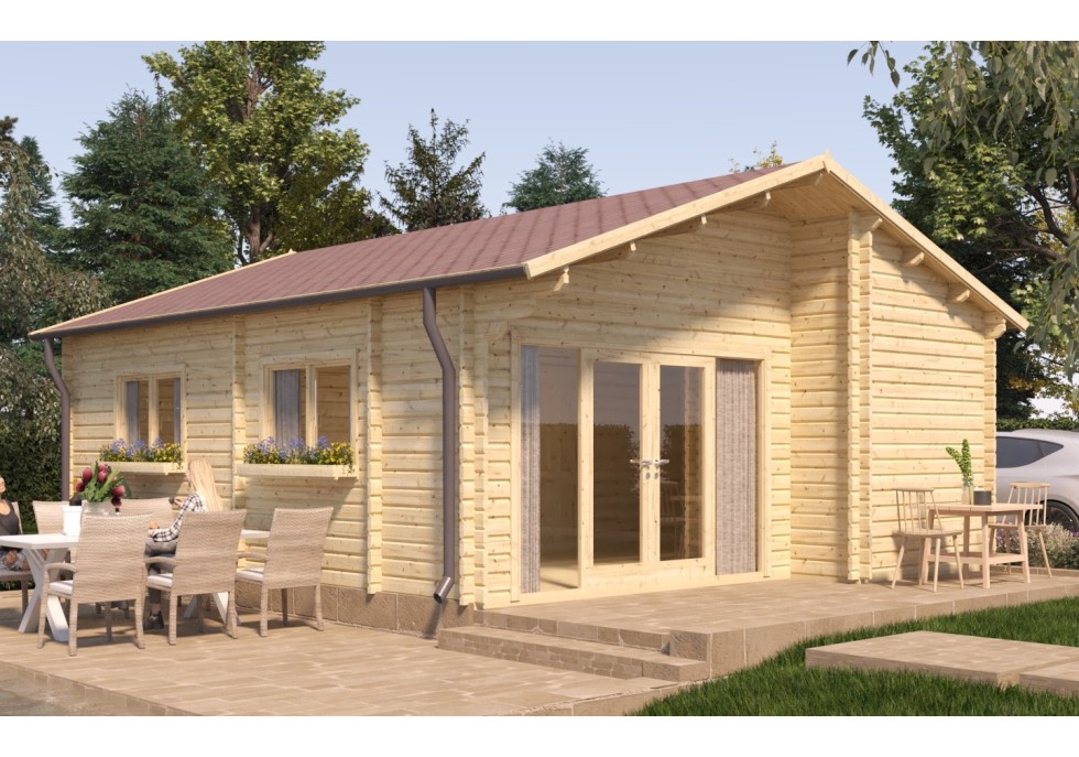 Domek letniskowy VERONA, 6.0x7.5m 44mm Domek letniskowy VERONA, 6.0x7.5m 44mm