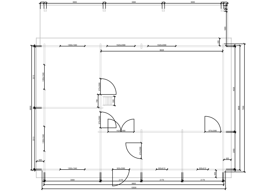 Domek letniskowy MALTA1, 10.0x7.0m 88mm