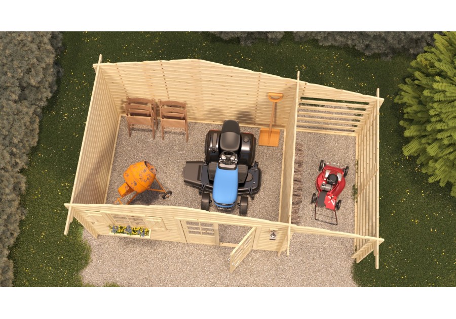 Domek ogrodowy POMM10+, 4.0x3.0m 34mm