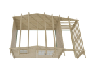 Domek ogrodowy POMM10+, 4.0x3.0m 34mm