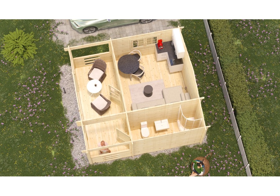 Domek ogrodowy ASTANA, 5.1x3.4m 44mm