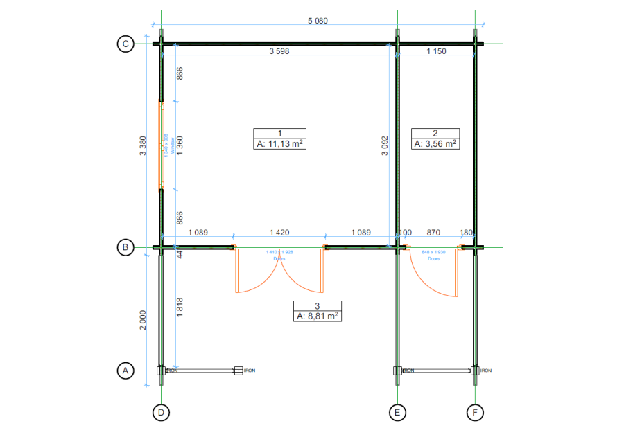 Domek ogrodowy ASTANA, 5.1x3.4m 44mm