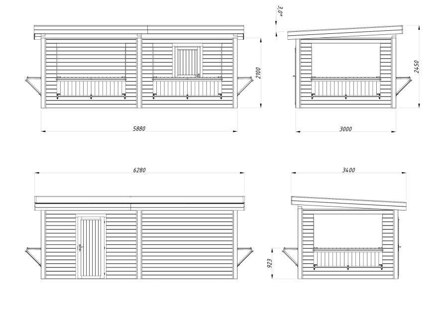 Pawilon handlowy LENNA166 5.88x3.0m [set 312, seria CONNECT]