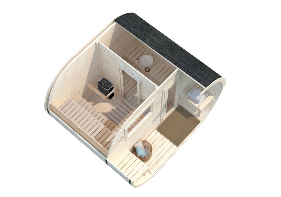 Sauna ANETA, 3.28x2.70m 42mm