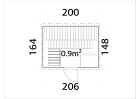 Sauna ANITA9, 2.00x1.60m 42mm