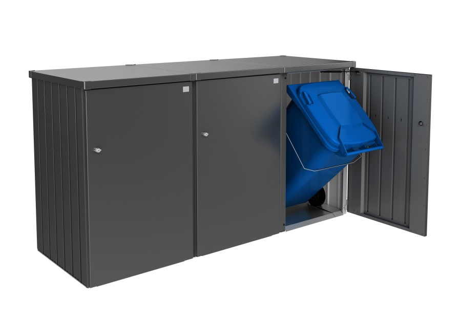 Modułowy metalowy schowek na kubły na śmieci ALEX, 0.80x0.88m