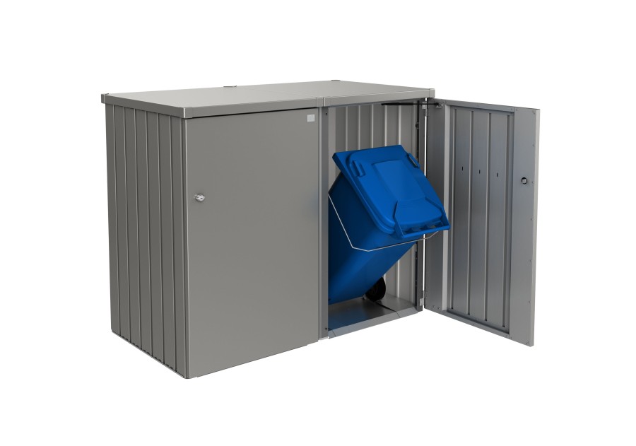 Modułowy metalowy schowek na kubły na śmieci ALEX, 0.80x0.88m