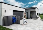 Modułowy metalowy schowek na kubły na śmieci ALEX, 0.80x0.88m