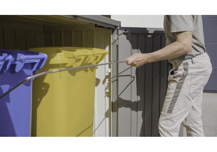 Podwójny schowek na kubły na śmieci ALEX Duo, 1.47x0.88m