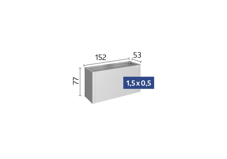 Metalowa grządka podwyższona HOCHBEET, 1.5x0.5m
