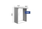 Metalowa drewutnia WOODSTOCK 150, 1.57x1.02m