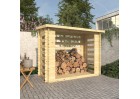 Drewniana drewutnia V2 240 × 122 cm – praktyczna drewutnia do ogrodu | Domki SODAS