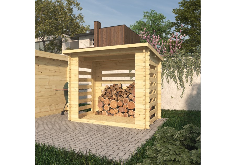 Drewutnia ogrodowa V2 z drewna 28 mm | Domki Sodas