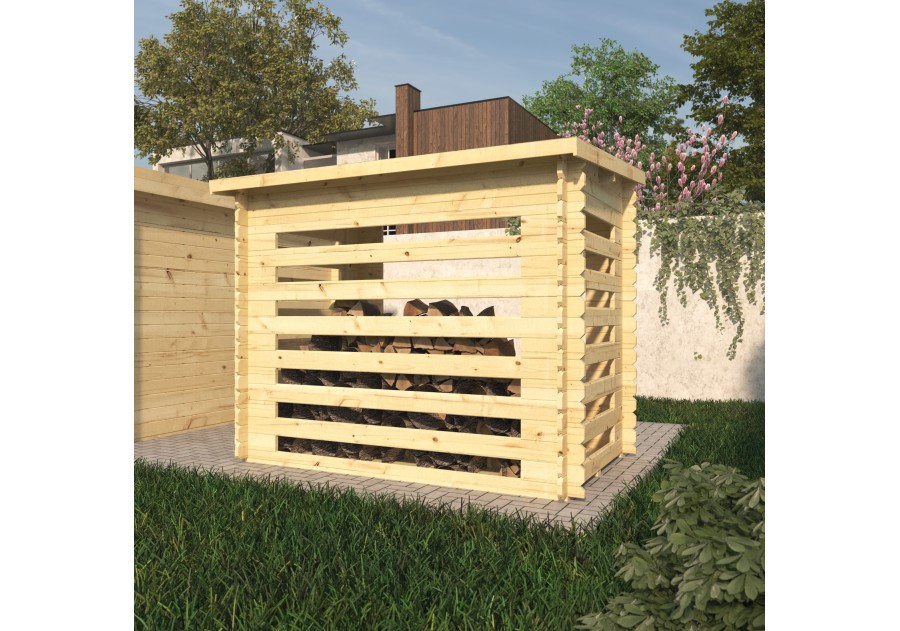 Drewutnia ogrodowa V2 z drewna 28 mm | Domki Sodas