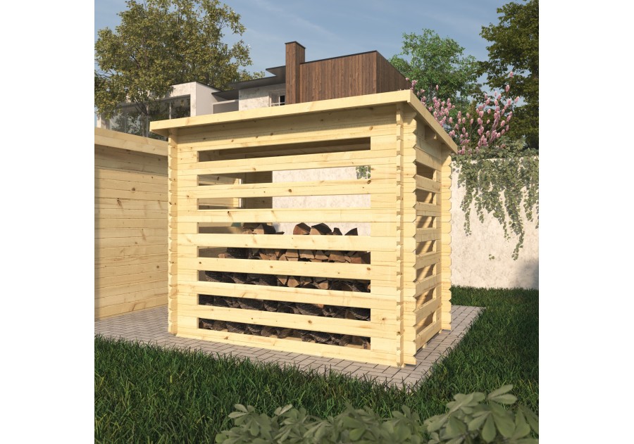 Drewutnia ogrodowa V2 z drewna 28 mm | Domki Sodas