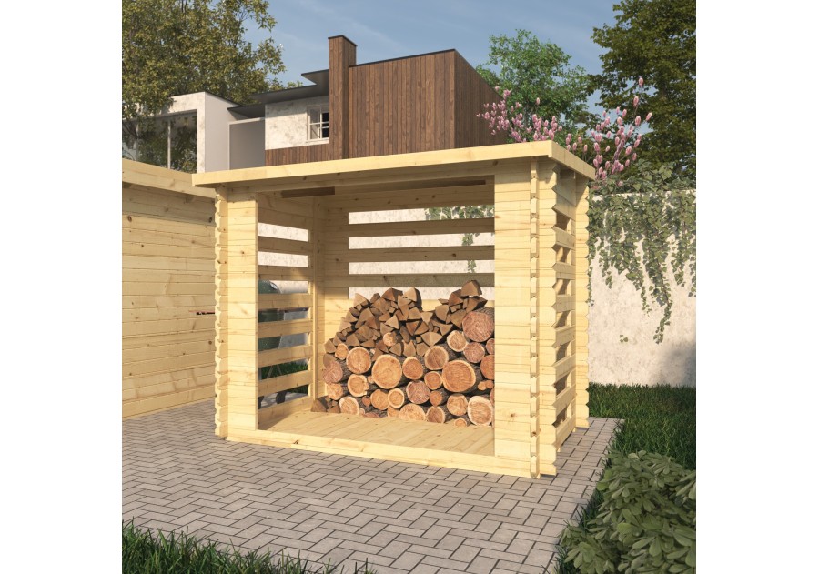 Drewutnia ogrodowa V2 z drewna 28 mm | Domki Sodas