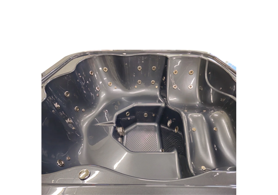 Balia kąpielowa akrylowa kwadratowa z leżanką z zintegrowanym piecem 26kW, 2.03m