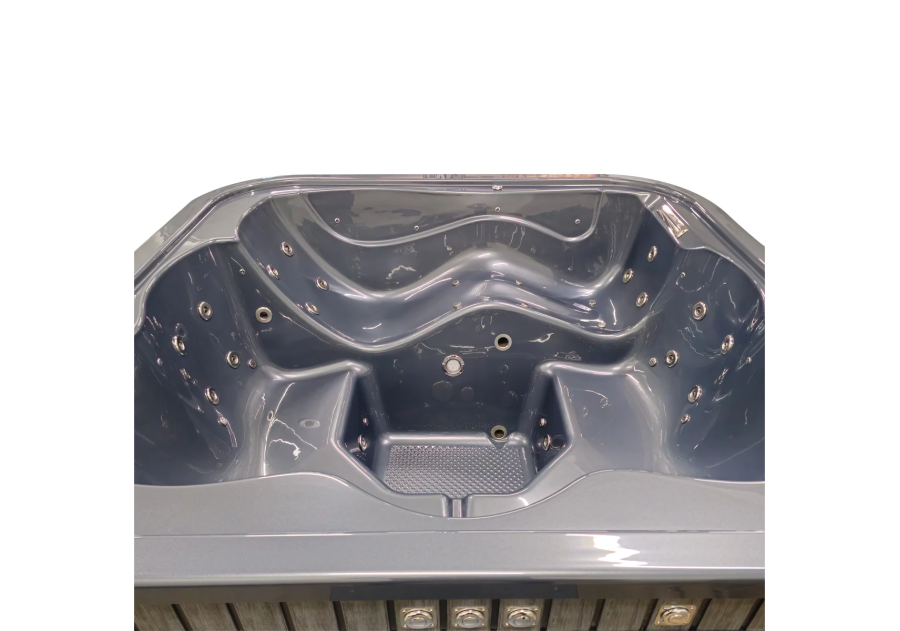 Balia kąpielowa akrylowa kwadratowa z leżanką z zintegrowanym piecem 26kW, 2.03m