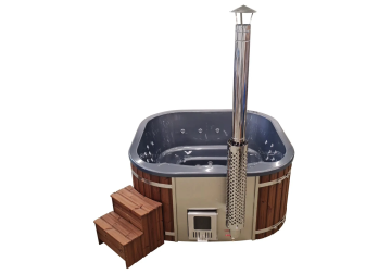 Balia kąpielowa akrylowa kwadratowa z zintegrowanym piecem 26kW, 2.02m