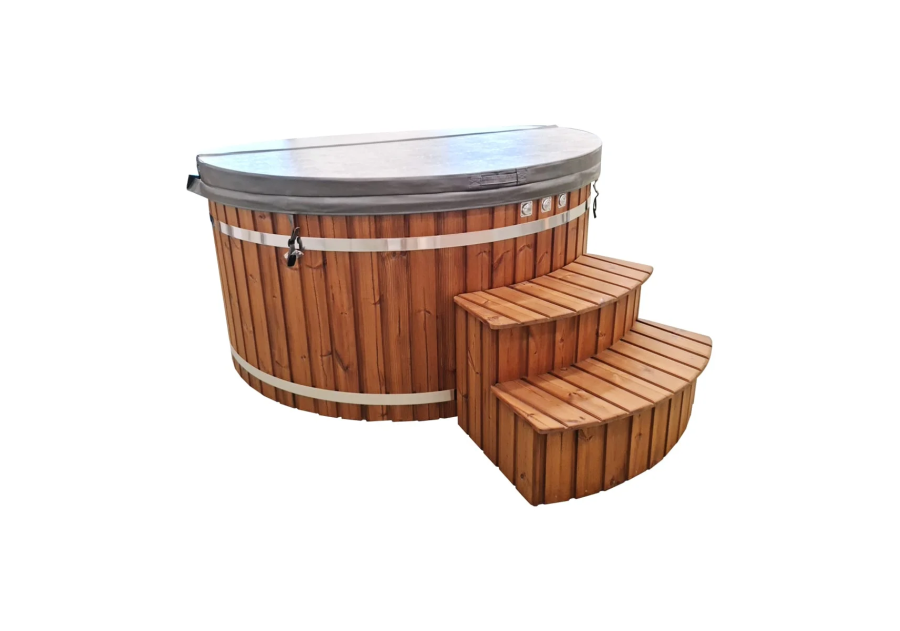 Balia kąpielowa akrylowa okrągła z zewnętrznym piecem 26kW, 2.01m