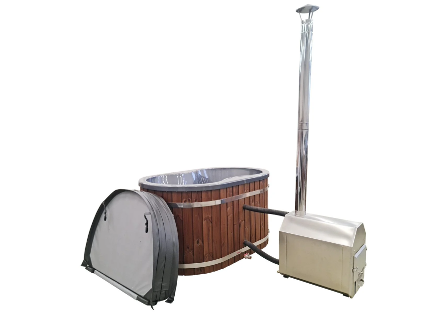Balia kąpielowa akrylowa ofuro z zewnętrznym piecem 20kW, 1.80m