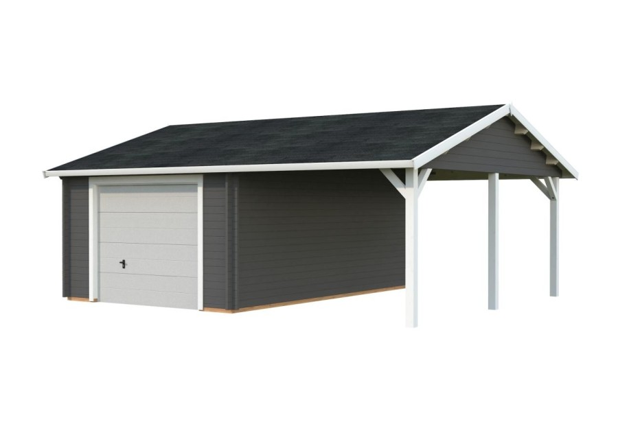 Garaż ROGER190+, 3.8x5.7m 44mm + segmentowa brama