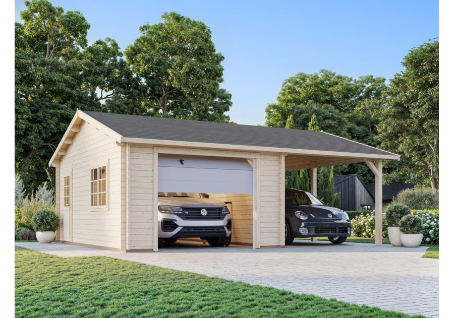 Garaż ROGER190+, 3.8x5.7m 44mm + segmentowa brama