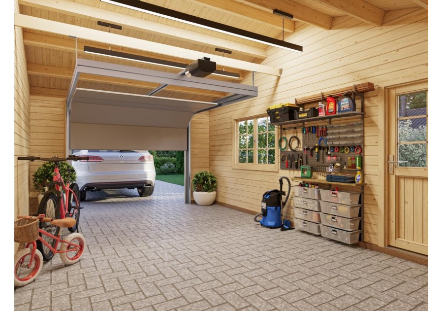 Garaż ROGER190+, 3.8x5.7m 44mm + segmentowa brama