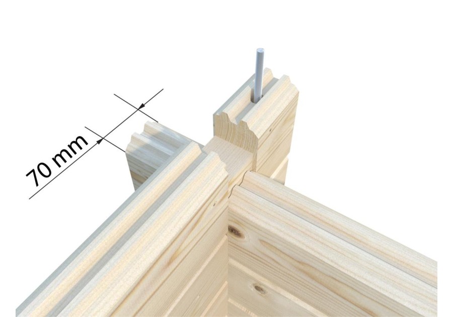Garaż ROGER277, 5.6x5.6m 70mm + segmentowa brama