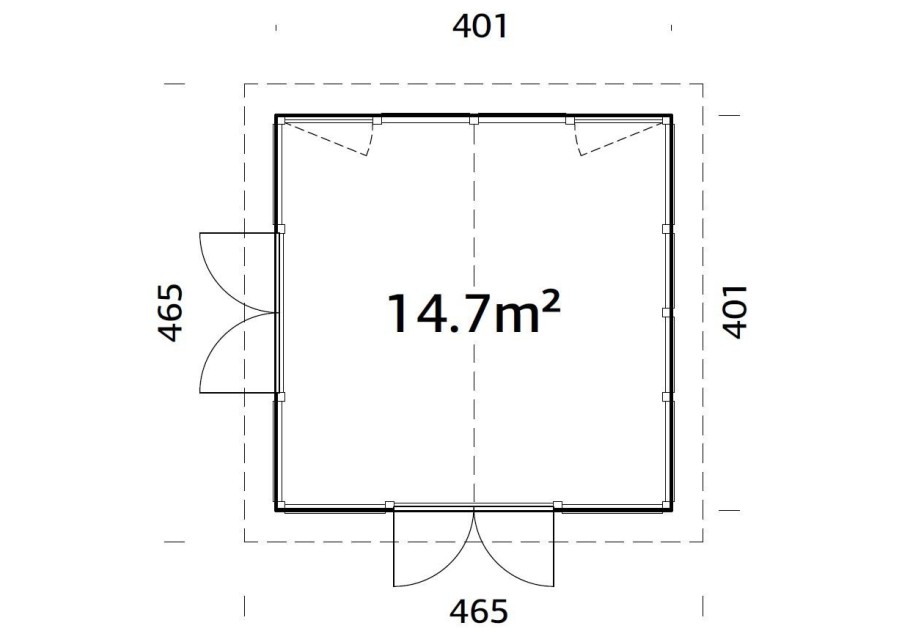 Altana nowoczesna ISABELLA147, 4.0x4.0m