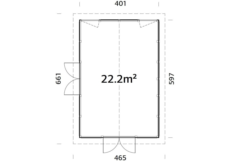 Altana nowoczesna ISABELLA222, 4.0x6.0m