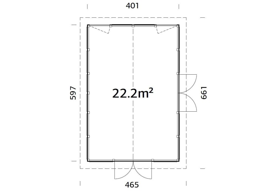 Altana nowoczesna ISABELLA222, 4.0x6.0m