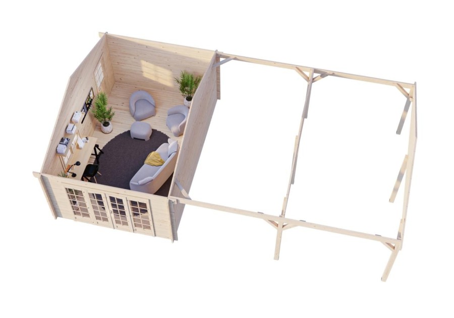 Domek ogrodowy IREN190++ 9.76 x 5.7m 44mm