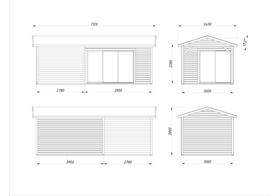 Altana nowoczesna AMANDA112 z tarasem 7.8m2, 3.9x3.0m