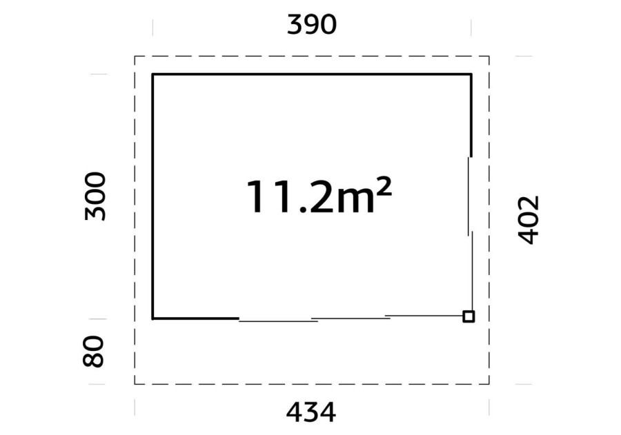 Altana nowoczesna ANDREA112, 3.9x3.0m 44mm