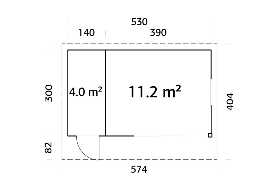 Altana nowoczesna ANDREA152, 5,3x3.0m 44mm