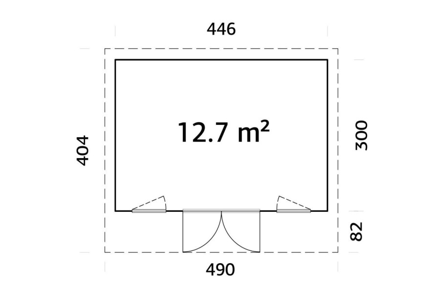 Domek ogrodowy AURELIA152, 5.3x3.0m 44mm