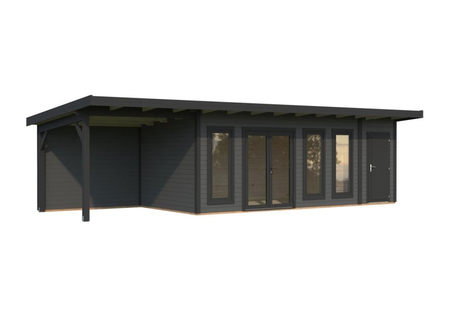 Domek ogrodowy Aurelia 192 z tarasem 7.9m2, 9.73x3m 44mm