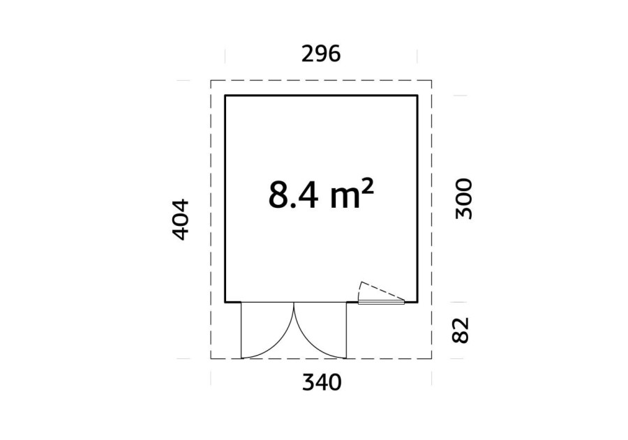 Domek ogrodowy Aurelia 84, 2.96x3m 44mm