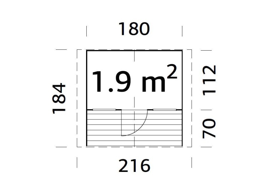 Drewniany domek dla dzieci FELI 1,8 × 1,8 m | Domki SODAS