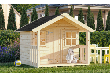 Drewniany domek dla dzieci FELI 1,8 × 1,8 m | Domki SODAS