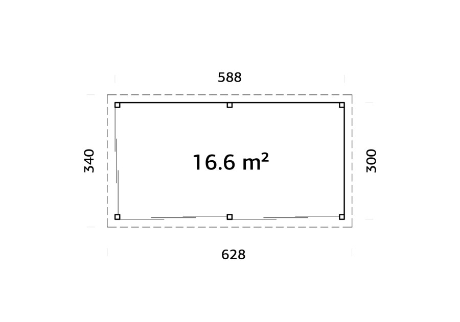 Altana nowoczesna LENNA116, 5.88x3.0m [set 402, seria CONNECT]