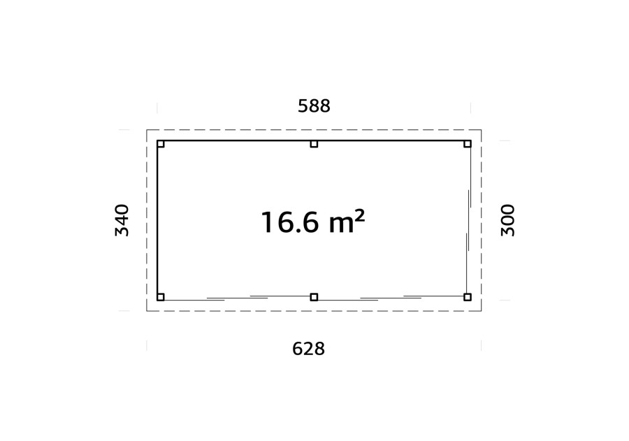Altana nowoczesna LENNA116, 5.88x3.0m [set 402, seria CONNECT]